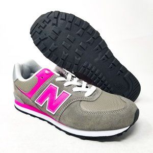 New Balance 574 Girls Running Sneaker Grey Pink